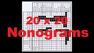 Solving 20x20 Nonograms [upl. by Leihcey]