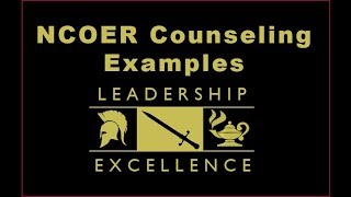 NCOER Counseling Exmples [upl. by Ahsiryt]