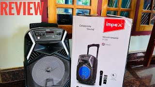 Impex trolley speaker review  TS25B 25w RMS  karaoke multimedia speaker [upl. by Dlanar]