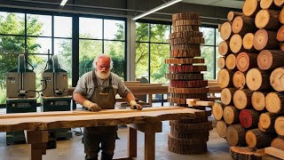 70YearOld Carpenter Master Of Experience  See How He Made This Coffee Table [upl. by Anelram]