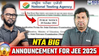 JEE MAINS 2025 DATES OUT  OFFICIAL NTA UPDATE  REGISTRATION amp IMPORTANT DETAILS  By KGS JEE Team [upl. by Luaped]