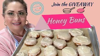 Old Fashion Honey Buns Recipe Plus 22K Subscriber GIVEAWAY [upl. by Aissert720]