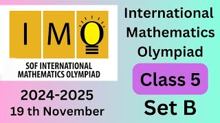 FavFive  SOF International Mathematics Olympiad Class 5 20242025 Set B  imo sof  maths [upl. by Fletch]