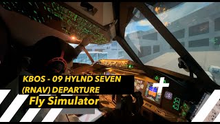 B777 KBOS🇺🇸 Boston International  TAKEOFF 09  ATC amp Crew Coms  uFly Simulator [upl. by Shanahan]