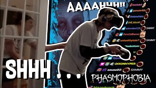 xQc Getting scared in VR by Roomate amp letting out MANLY screams  Phasmophobia VR  Funniest Moments [upl. by Kirad]