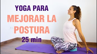 Yoga para CORREGIR la postura corporal  Reduce la hipercifosis y mejora tu postura  Anabel Otero [upl. by Allista]