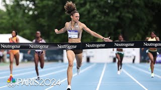 Sydney McLaughlinLevrone runs thirdfastest 400m in US history at NYC Grand Prix  NBC Sports [upl. by Ardeth227]