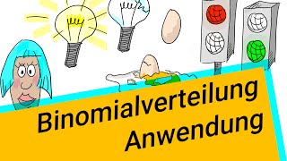 Binomialverteilung Anwendung [upl. by Melborn]