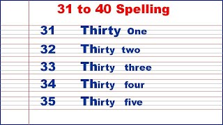 3140 spelling  31 se 40 tak spelling  thirty one to forty spelling  Ujjwal Lakshya [upl. by Akcir538]