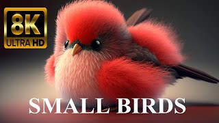 Small BIRDS 8K ULTRA HD with Names and Sounds [upl. by Ille]