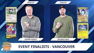 Masters Finals Dennis Peroff Vs Nathan Beck  2024 Pokémon Vancouver Regional Championships [upl. by Attenrev]