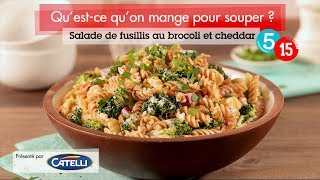 Salade de fusillis au brocoli et cheddar [upl. by Attelahs]