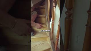 124 Jahre alte Treppe😍 renovieren handwerk treppen diy renovation diywood interior antique [upl. by Rother901]