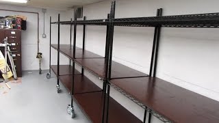 Basement Storage Improvements Especially ULine H3157 2 x 4 Shelving [upl. by Nnaeerb]