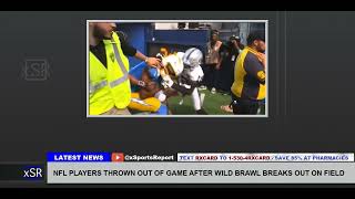 Nfl Players Thrown Out Of Game After Wild Brawl Breaks Out On Field [upl. by Keelby932]