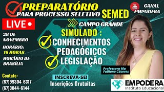 SIMULADO COM CONTEÚDO DO EDITAL DO PROCESSO SELETIVO SEMED CAMPO GRANDE MS  2021 [upl. by Odranreb]