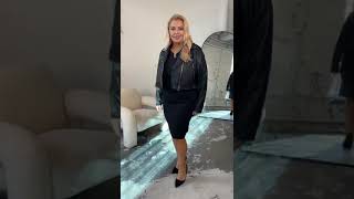 Ramoneska plus size eko skóra midi [upl. by Maxentia]