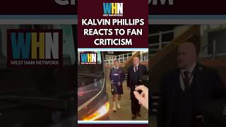 KALVIN PHILLIPS REACTS TO FAN CRITICISM AFTER THE NEWCASTLE GAME westham premierleague football [upl. by Atinid]