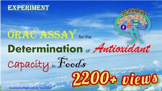 ORAC ASSAY for the Determination of ANTIOXIDANTS Capacity in Foods [upl. by Immot459]