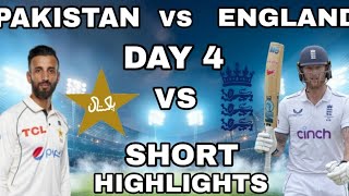 PAKISTAN VS ENGLAND  DAY 4  1ST TEST MATCH  HIGHLIGHTS  2ND3RD INNINGS  MULTAN  HMIKSPORTS [upl. by Nappy]