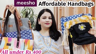 Meesho affordable handbags haul  best handbags collection 2024  handbags for daily college office [upl. by Marquis]