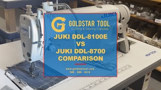 Product Comparison  Juki DDL8100E VS Juki DDL8700  Goldstartoolcom  8008684419 [upl. by Niwroc660]