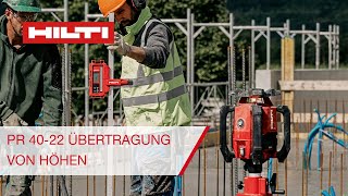 Höhenübertragungen mit dem Hilti Rotationslaser PR 4022 [upl. by Annodahs]