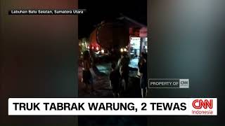 Truk Tabrak Warung 2 Tewas [upl. by Asilim773]