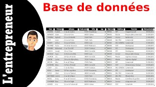 Faire une base de données sur Excel [upl. by Addiel]