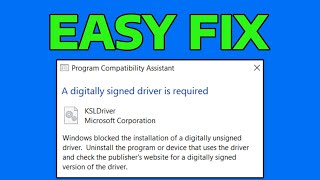 How To Fix Windows Requires a Digitally Signed Driver [upl. by Cullen]