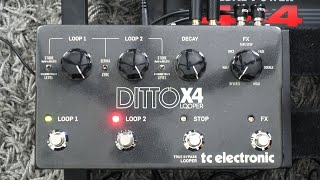 TC Electronic Ditto X4 FULL Looper Demo [upl. by Lewiss]