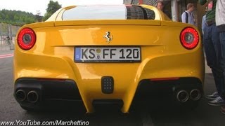 Ferrari F12 Berlinetta Novitec vs Stock Loud Exhaust Sound [upl. by Hamfurd860]