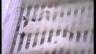 Above the 100th floor WTC1 burns on 911  stabilized [upl. by Rheta]