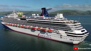 Carnival Cruise Ship Carnival Splendor departing Dunedin  Port Chalmers [upl. by Dric]