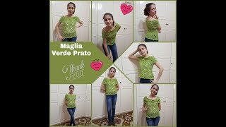 UNCINETTO MAGLIA VERDE PRATO [upl. by Marcela]