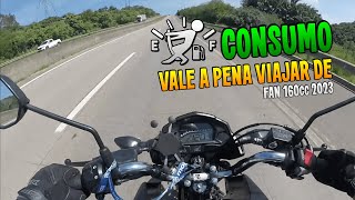 VIAGEM COM CG FAN 160cc  Quantos km faz por litro Viajar com moto baixa cilindrada vale a pena [upl. by Emrich]