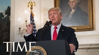 President Trump Condemns White Supremacists Two Days After Charlottesville Violence  TIME [upl. by Davidde]