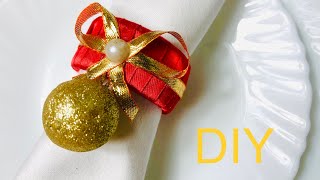 DIY Christmas napkin ring for home decor BeadsArt christmas festivaldecoration beadsart xmas [upl. by Philly]