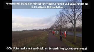 Fotostrecke Ständiger Protest für Frieden Freiheit und Souveränität am 14012024 in SchwedtOder [upl. by Lingwood]