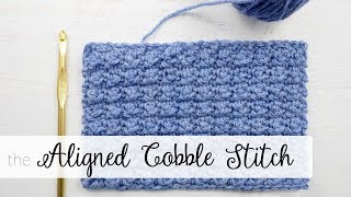 Aligned Cobble Stitch Crochet Tutorial [upl. by Jenilee612]