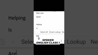 SPOKEN ENGLISH CLASS 1 [upl. by Deborah]