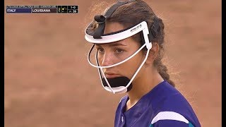 LLWS Softball 2019 Semifinal  Italy vs Louisiana [upl. by Helmut]