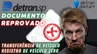 DOCUMENTO REPROVADO  REGISTRO OU TRANSFERÃŠNCIA DE VEÃCULO  DETRANSP [upl. by Havstad]