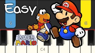 Paper Mario Koopa Village  EASY PIANO TUTORIAL [upl. by Ainyt907]