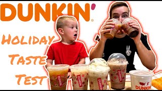 Trying EVERYTHING On The Dunkin Holiday Menu [upl. by Addam]