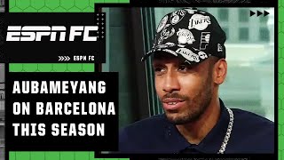 PierreEmerick Aubameyang Interview Reuniting with Lewandowski at Barcelona  ESPN FC [upl. by Elohcan]