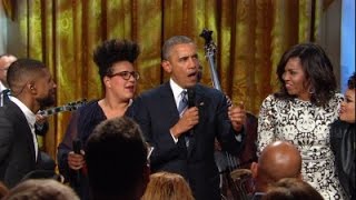 Watch President Obama speak  and sing  at White House tribute to Ray Charles [upl. by Eenimod473]