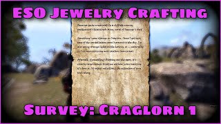 ESO Jewelry Crafting Survey Craglorn 1 Jewelry Surveys [upl. by Kaliski]