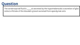 The cerebrospinal fluid is [upl. by Riay581]