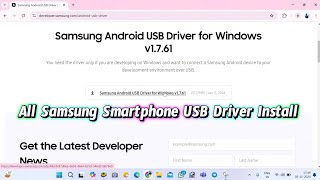 All Samsung Smartphone USB Driver Install  How To Download Samsung USB Driver  Universal ADB [upl. by Allesig]